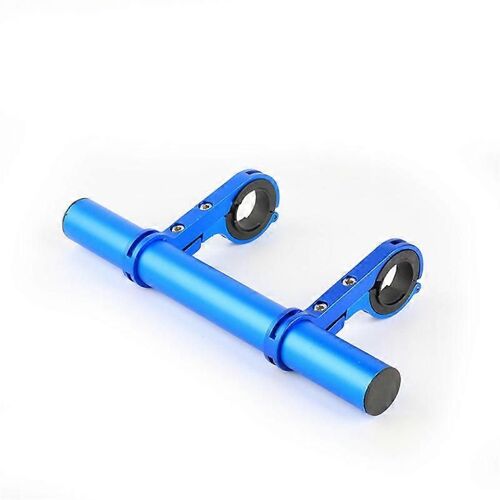 Double Pince En Fibre De Carbone Super Long Vélo Guidon Guidon Extender Extension Lampe Ordinateur Support Support Téléphone Support Support-Bleu-Double
