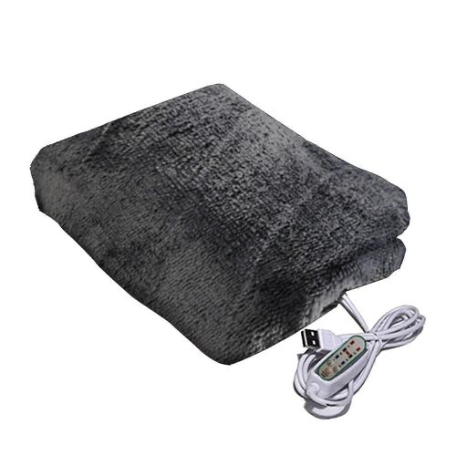 Châle Chauffant Usb Électrique En Peluche Pour L'hiver, Couverture Chauffante Pour Voiture, Bureau, Maison-Gris
