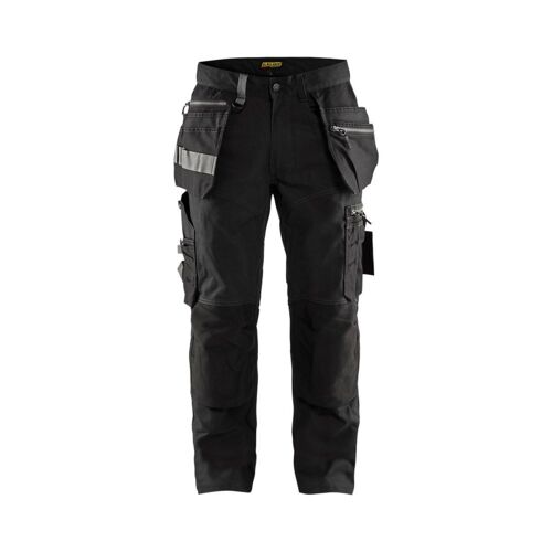 Pantalon de travail multipoches flottantes artisan Blaklader STRETCH Noir 40