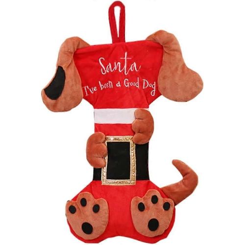 Chaussettes de Noël pour chien, grandes chaussettes en forme d'os, décoration de Noël classique à suspendre, sac cadeau pour chien, chiot