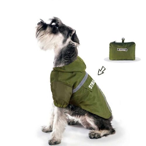 Evago Chien Imperméable À Capuche Slicker Poncho Pour Petits À Très Grands Chiens Et Chiots-Légumes Verts