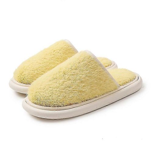 Chaussures Chaussons Chauds Pour Confortables Pour L'hiver Pour L'intérieur Et L'extérieur 1 Pairesjaunesadultes38 39sfemelle