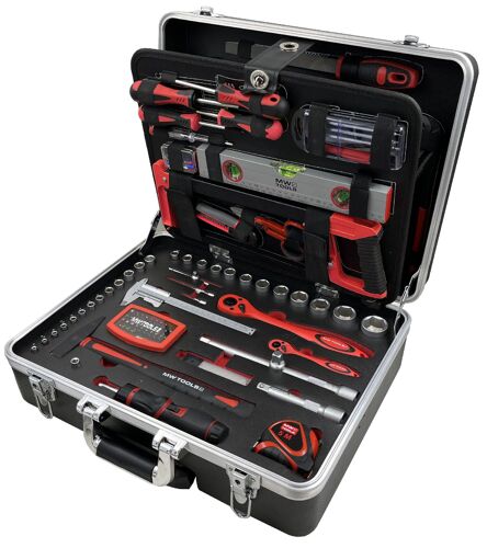 Coffret d'outils 137 pièces valise ABS sur roulettes MW Tools BTK157W