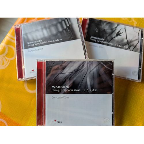 Mendelssohn: Intégrale Des Symphonies Pour Orchestre À Cordes (3 Cd) Par Le Concerto Köln