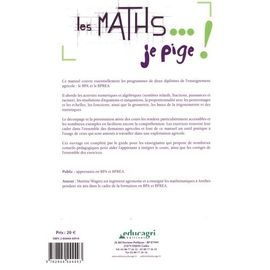 Les Maths - Je Pige ! - Manuel Pour Les Élèves En Bpa Et Bprea