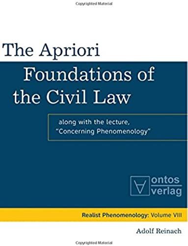 The Apriori Foundations Of The Civil Law
