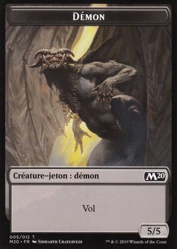Token / Jeton - Démon - Mtg - M2020 - 5/12
