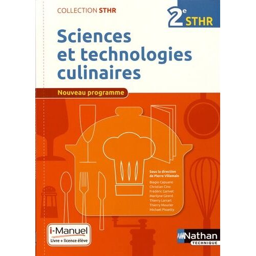 Sciences Et Technologies Culinaires 2e Sthr