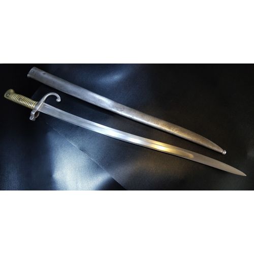 Very Rare Chassepot Model 1866 Bayonet-Sword With Scabbard, Manufactured In 1869 By Potts & Hunt.