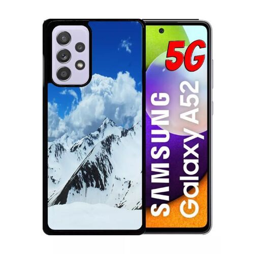 Coque Pour Galaxy A52 5g - Montagne - Noir