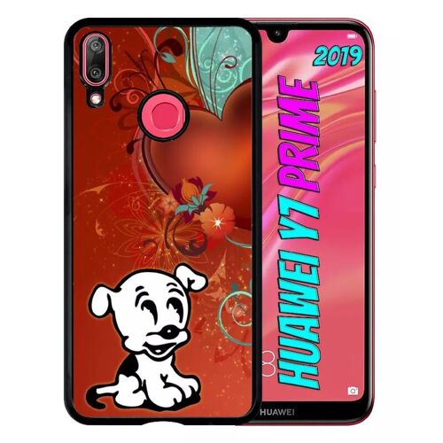 Coque Pour Huawei Y7 Prime 2019 - Chien Love - Noir