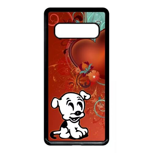 Coque Pour Samsung Galaxy S10 - Chien Love - Noir
