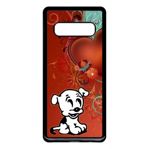 Coque Pour Samsung Galaxy S10+ - Chien Love - Noir