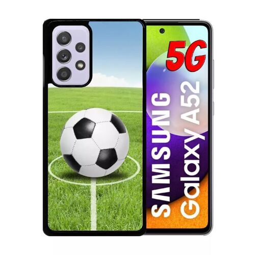 Coque Pour Galaxy A52 5g - Terrain De Foot - Noir