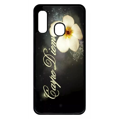 Coque Pour Galaxy A20e - Carpe Diem Fleur - Noir
