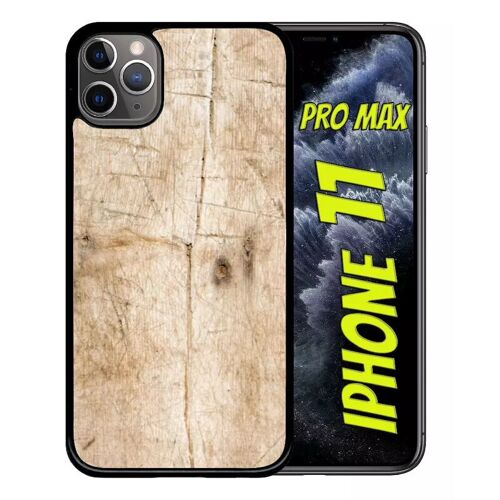 Coque Pour Iphone 11 Pro Max - Bois - Noir