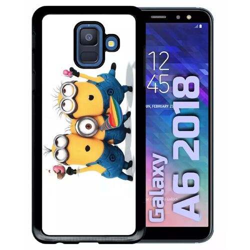 Coque Pour Galaxy A6+ (2018) - Les Minions Font La Fête - Noir