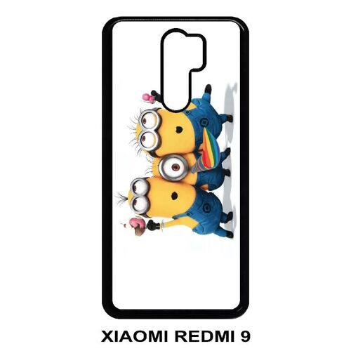 Coque Pour Xiaomi Redmi 9 - Les Minions Font La Fête - Noir