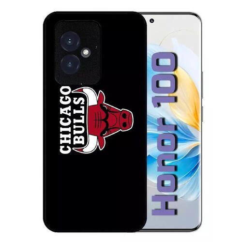 Coque Pour Honor 100 - Chicago Bulls Nba - Silicone - Noir