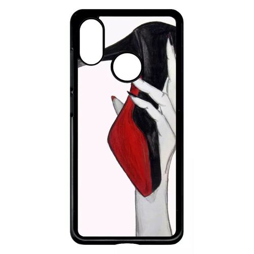 Coque Pour Xiaomi Mi-8 - Escarpins Rouge Et Noir - Noir