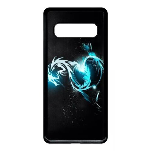 Coque Pour Samsung Galaxy S10 - Dragon Tribal - Noir