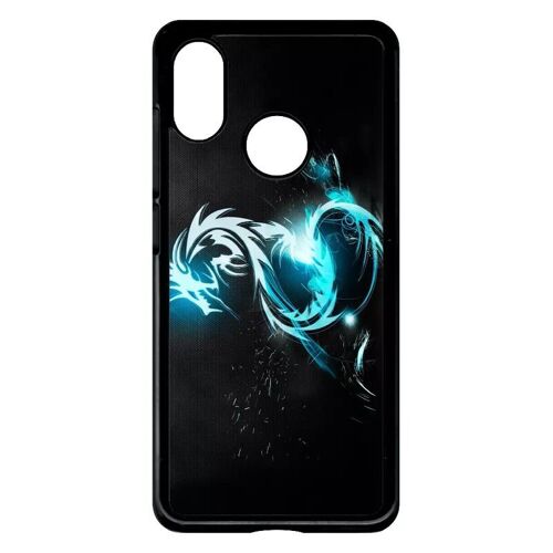 Coque Pour Xiaomi Mi-8 - Dragon Tribal - Noir