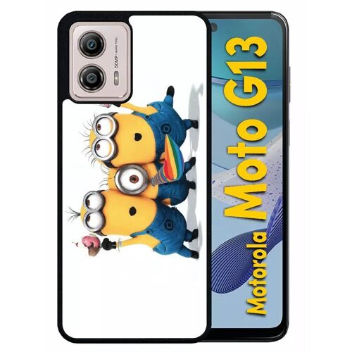 Coque Pour Motorola Moto G13 - Les Minions Font La Fête - Silicone - Noir