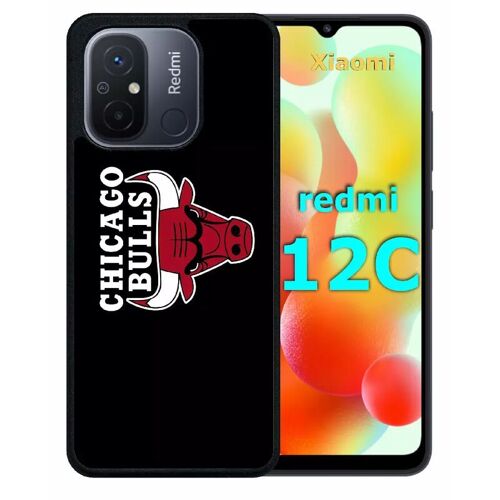 Coque Pour Redmi 12c - Chicago Bulls Nba - Silicone - Noir