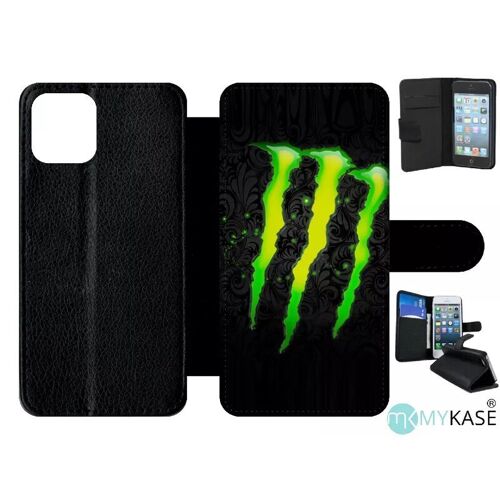 Etui À Rabat Pour Iphone 11 Pro - Monster Griffe - Simili-Cuir - Noir