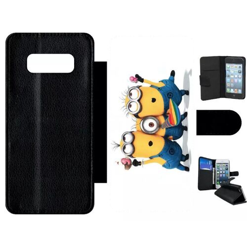 Etui À Rabat Pour Galaxy Note 8.0 - Les Minions Font La Fête - Simili-Cuir - Noir