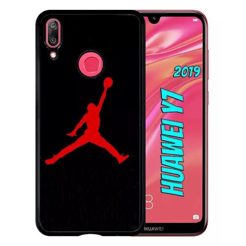 Coque Pour Huawei Y7 2019 - Jordan 23 Logo Rouge - Noir
