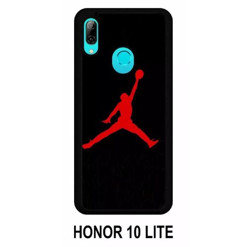 Coque Pour Honor 10 Lite - Jordan 23 Logo Rouge - Silicone - Noir