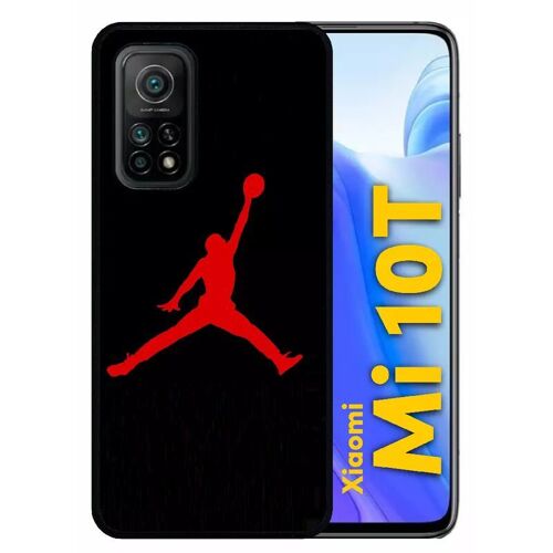 Coque Pour Xiaomi Mi 10t 5g - Jordan 23 Logo Rouge - Silicone - Noir