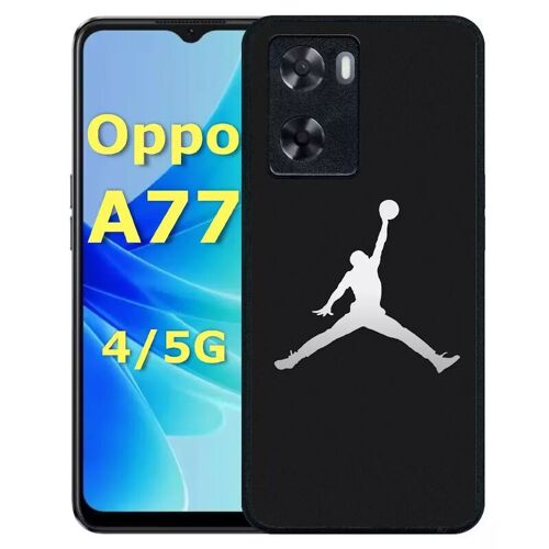 Coque Pour Oppo A77 4g/5g - Michael Jordan Logo Gris - Silicone - Noir