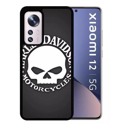 Coque Pour Xiaomi 12 5g - Harley Davidson Motors Tete - Silicone - Noir
