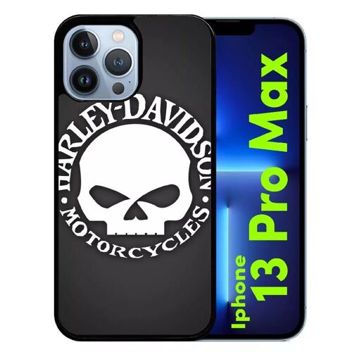 Coque Pour Iphone 13 Pro Max - Harley Davidson Motors Tete - Silicone - Noir