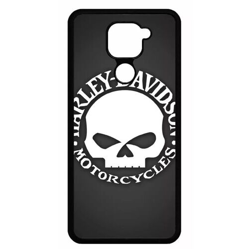 Coque Pour Xiaomi Redmi Note 9 - Harley Davidson Motors Tete - Silicone - Noir