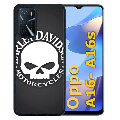 Coque Pour Oppo A16s - Harley Davidson Motors Tete - Silicone - Noir