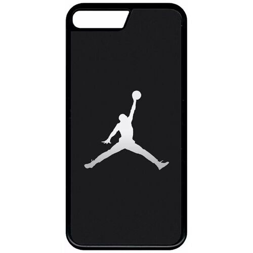 Coque Pour Iphone 7+ - Michael Jordan Logo Gris - Noir