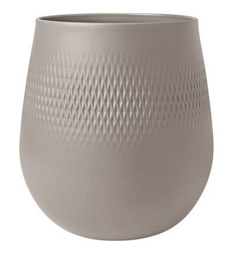 Manufacture Collier taupe Vase Carré grand