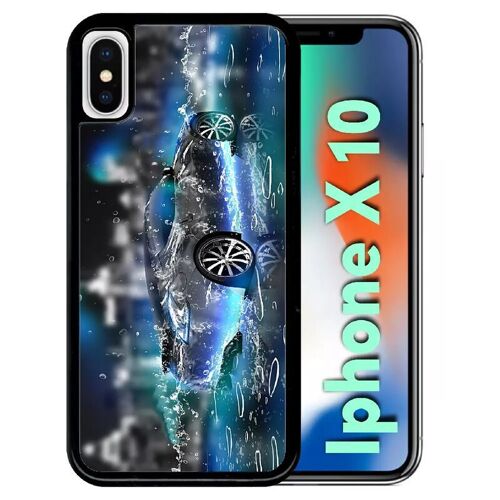 Coque Pour Iphone X - Voiture Prototype 3d Tuning Eau - Noir