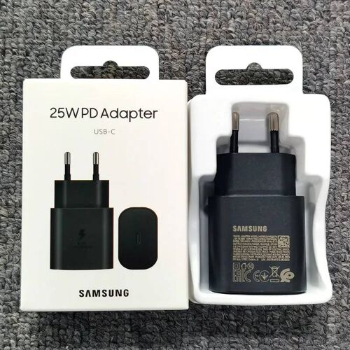 chargeur PD 25W A15 A25 A35 A55 A54 A73,adaptateur de Charge Super rapide pour Galaxy S24 S23 S22 S21 S20 Note 20 Ultra 10 Plus FE--Black-Charger Only
