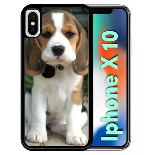 Coque Pour Iphone X - Chien Mignon - Noir