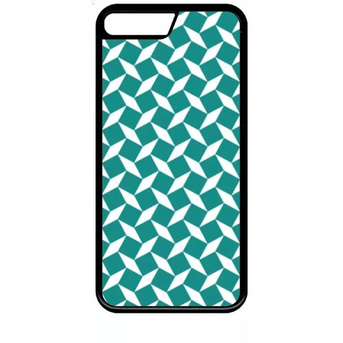 Coque Pour Iphone Se 2020 - Carreau Bleu Canard - Noir