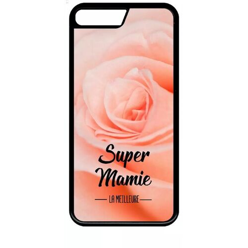 Coque Pour Iphone Se 2020 - Super Mamie La Meilleure Fond De Roses - Noir