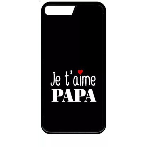 Coque Pour Iphone Se 2020 - Je T Aime Papa Fond Noir - Noir