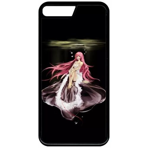 Coque Pour Iphone Se 2022 - Manga Fille Cheveux Rose - Silicone - Noir