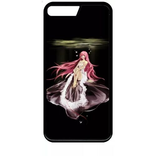 Coque Pour Iphone Se 2020 - Manga Fille Cheveux Rose - Noir