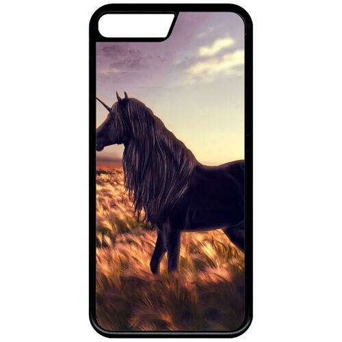 Coque Pour Iphone Se 2022 - Licorne - Silicone - Noir
