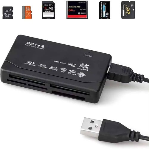 Lecteur de carte USB C 8 en 1,lecteur de carte multifonctionnel,prise en charge de la lecture de carte SD/TF/CF/MS,5Gbps,écriture,lecture,disque U,adaptateur de carte Flash--6 in 1 USB 2.0